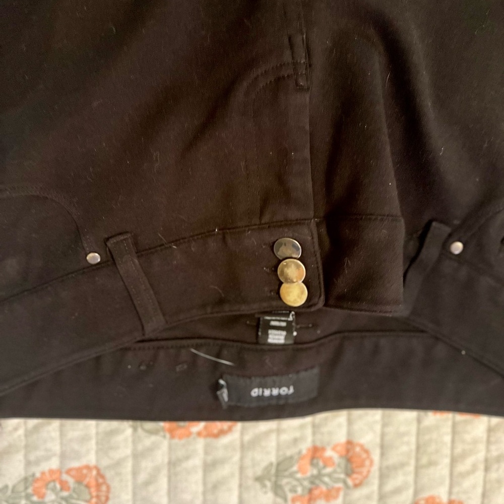 Black Torrid High-Waist Button Detail Pants